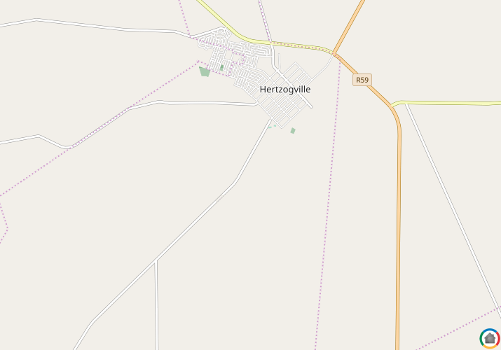 Map location of Hertzogville